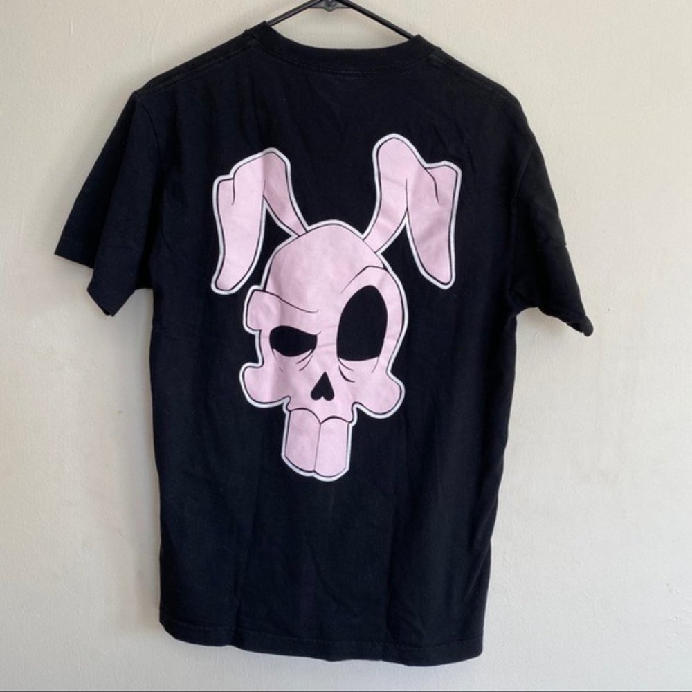 Dirt Cobain Graffiti Skull Bunny Graphic T Shirt